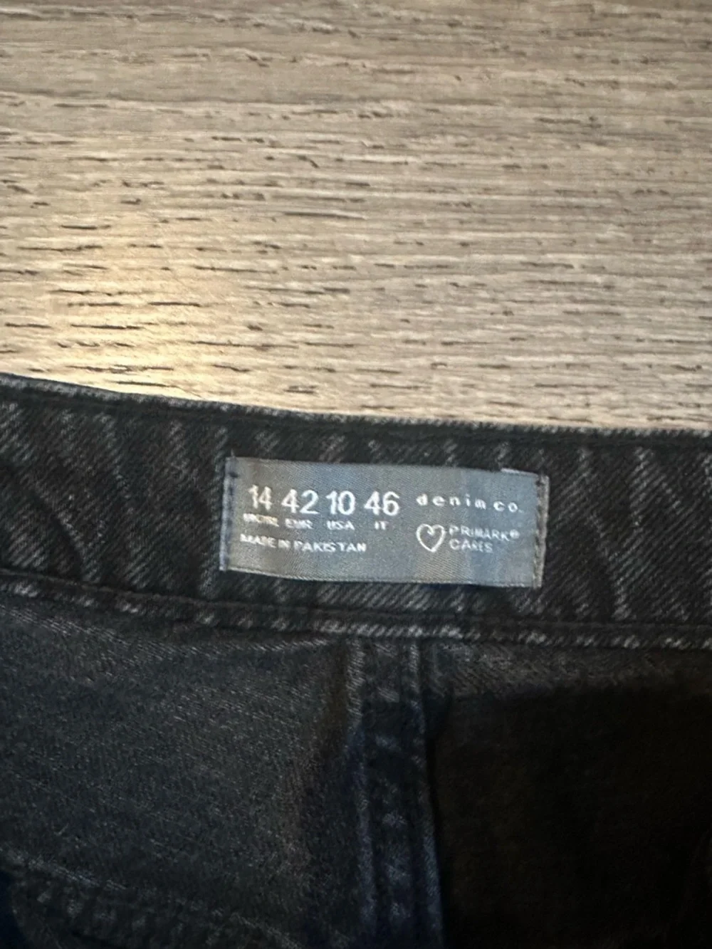 Primark Black Straight Leg‎ Jeans Women’s Size 10 High Rise Classic Dark Denim